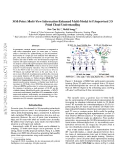MM-Point: Multi-View Information-Enhanced Multi-Modal Self-Supervised 3D
  Point Cloud Understanding