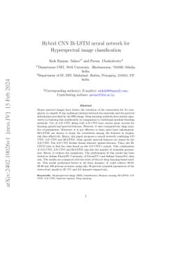 Hybrid CNN Bi-LSTM neural network for Hyperspectral image classification
