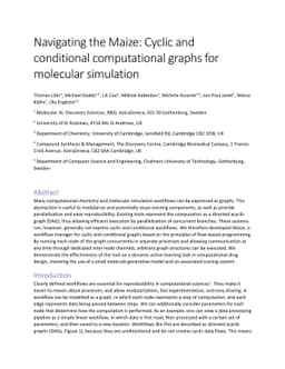 Navigating the Maize: Cyclic and conditional computational graphs for
  molecular simulation
