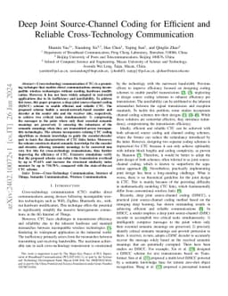 Deep Joint Source-Channel Coding for Efficient and Reliable
  Cross-Technology Communication