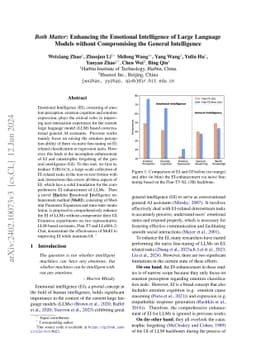 Both Matter: Enhancing the Emotional Intelligence of Large Language
  Models without Compromising the General Intelligence