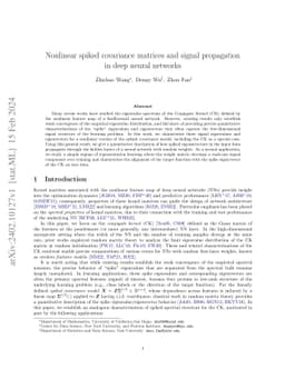 Nonlinear spiked covariance matrices and signal propagation in deep
  neural networks