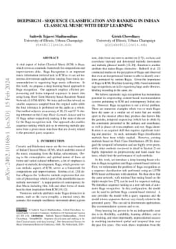 DeepSRGM -- Sequence Classification and Ranking in Indian Classical
  Music with Deep Learning