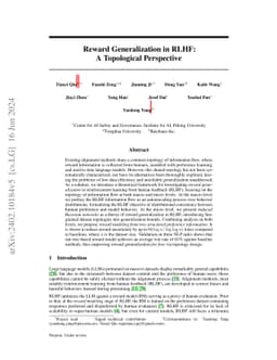 Reward Generalization in RLHF: A Topological Perspective