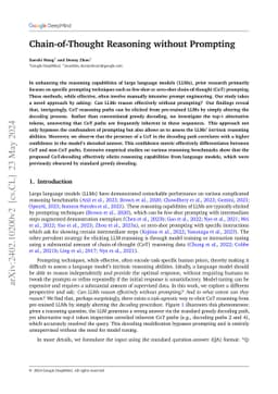 Chain-of-Thought Reasoning Without Prompting