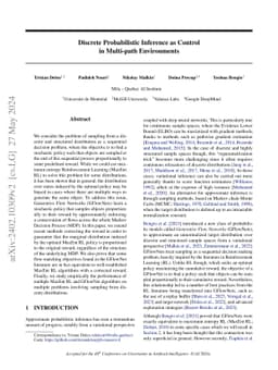 Discrete Probabilistic Inference as Control in Multi-path Environments