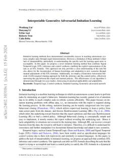Interpretable Generative Adversarial Imitation Learning