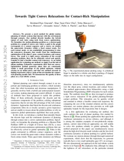 Towards Tight Convex Relaxations for Contact-Rich Manipulation