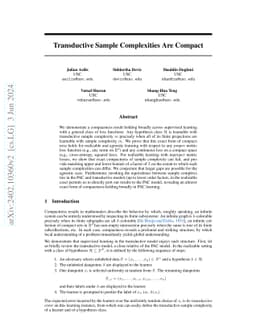 Transductive Sample Complexities Are Compact