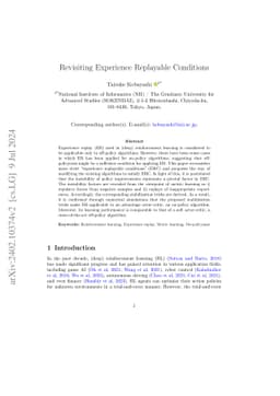 Revisiting Experience Replayable Conditions
