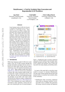 DataDreamer: A Tool for Synthetic Data Generation and Reproducible LLM
  Workflows