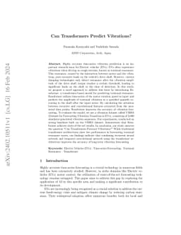 Can Transformers Predict Vibrations?