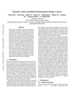 Generative AI for Controllable Protein Sequence Design: A Survey