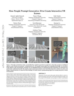 How People Prompt to Create Interactive VR Scenes