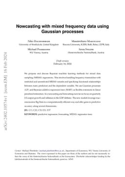 Nowcasting with mixed frequency data using Gaussian processes