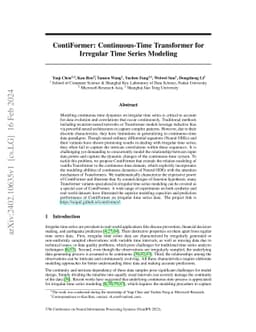 ContiFormer: Continuous-Time Transformer for Irregular Time Series
  Modeling