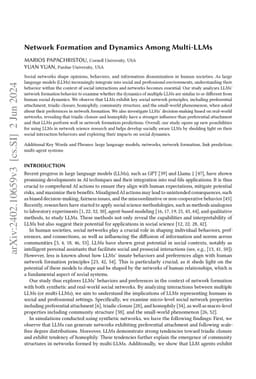 Network Formation and Dynamics Among Multi-LLMs
