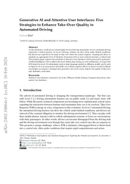 Generative AI and Attentive User Interfaces: Five Strategies to Enhance
  Take-Over Quality in Automated Driving