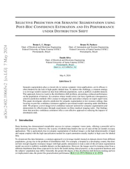 Selective Prediction for Semantic Segmentation using Post-Hoc Confidence
  Estimation and Its Performance under Distribution Shift