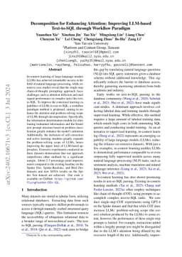 Decomposition for Enhancing Attention: Improving LLM-based Text-to-SQL
  through Workflow Paradigm