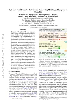 Python is Not Always the Best Choice: Embracing Multilingual Program of
  Thoughts