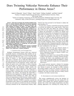 Does Twinning Vehicular Networks Enhance Their Performance in Dense
  Areas?