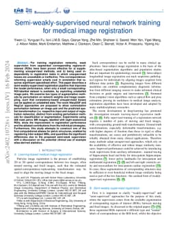 Semi-weakly-supervised neural network training for medical image
  registration