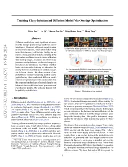 Training Class-Imbalanced Diffusion Model Via Overlap Optimization