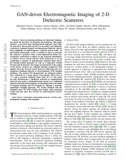 GAN-driven Electromagnetic Imaging of 2-D Dielectric Scatterers