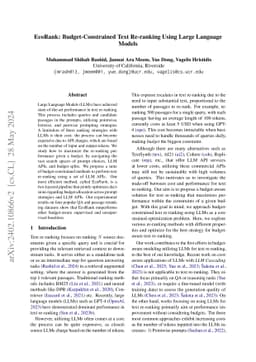 EcoRank: Budget-Constrained Text Re-ranking Using Large Language Models