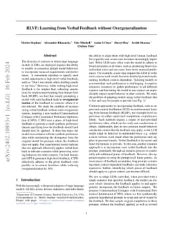 RLVF: Learning from Verbal Feedback without Overgeneralization