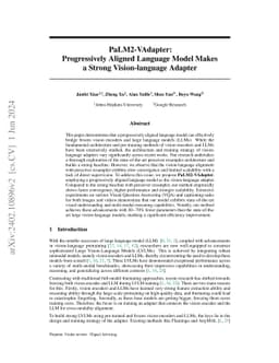 PaLM2-VAdapter: Progressively Aligned Language Model Makes a Strong
  Vision-language Adapter