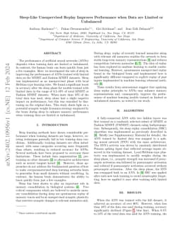 Sleep-Like Unsupervised Replay Improves Performance when Data are
  Limited or Unbalanced