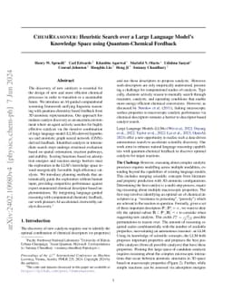 ChemReasoner: Heuristic Search over a Large Language Model's Knowledge
  Space using Quantum-Chemical Feedback
