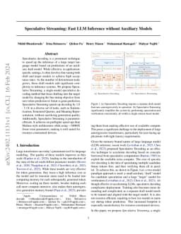 Speculative Streaming: Fast LLM Inference without Auxiliary Models