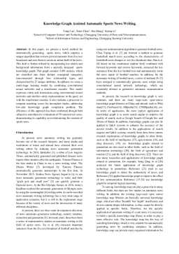 Knowledge Graph Assisted Automatic Sports News Writing