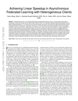 Achieving Linear Speedup in Asynchronous Federated Learning with
  Heterogeneous Clients