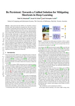 Be Persistent: Towards a Unified Solution for Mitigating Shortcuts in
  Deep Learning