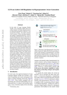 LLM can Achieve Self-Regulation via Hyperparameter Aware Generation