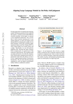 Aligning Large Language Models by On-Policy Self-Judgment