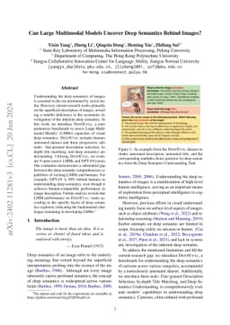 Can Large Multimodal Models Uncover Deep Semantics Behind Images?