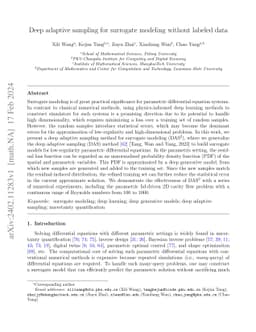 Deep adaptive sampling for surrogate modeling without labeled data