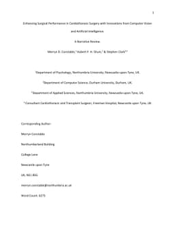Enhancing Surgical Performance in Cardiothoracic Surgery with
  Innovations from Computer Vision and Artificial Intelligence: A Narrative
  Review