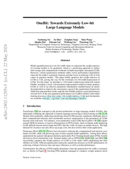 OneBit: Towards Extremely Low-bit Large Language Models