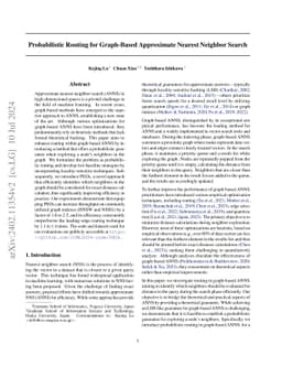 Probabilistic Routing for Graph-Based Approximate Nearest Neighbor
  Search