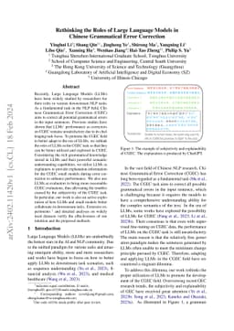 Rethinking the Roles of Large Language Models in Chinese Grammatical
  Error Correction