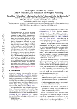 Can Deception Detection Go Deeper? Dataset, Evaluation, and Benchmark
  for Deception Reasoning