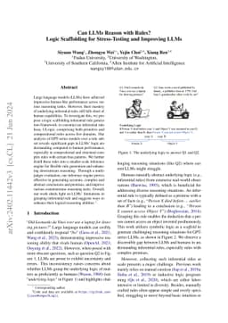 Can LLMs Reason with Rules? Logic Scaffolding for Stress-Testing and
  Improving LLMs