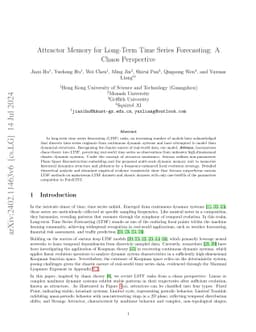 Attractor Memory for Long-Term Time Series Forecasting: A Chaos
  Perspective