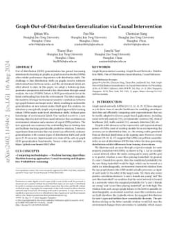 Graph Out-of-Distribution Generalization via Causal Intervention